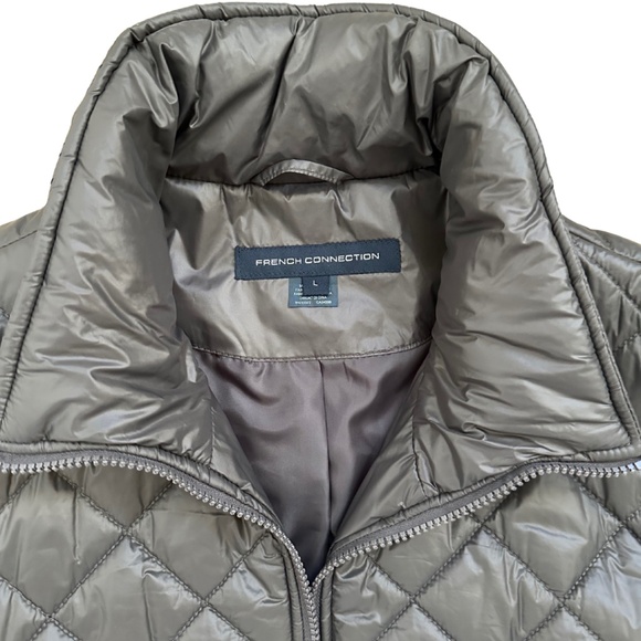 French Connection Black Puffer Jacket | Size Large - Picture 4 of 4